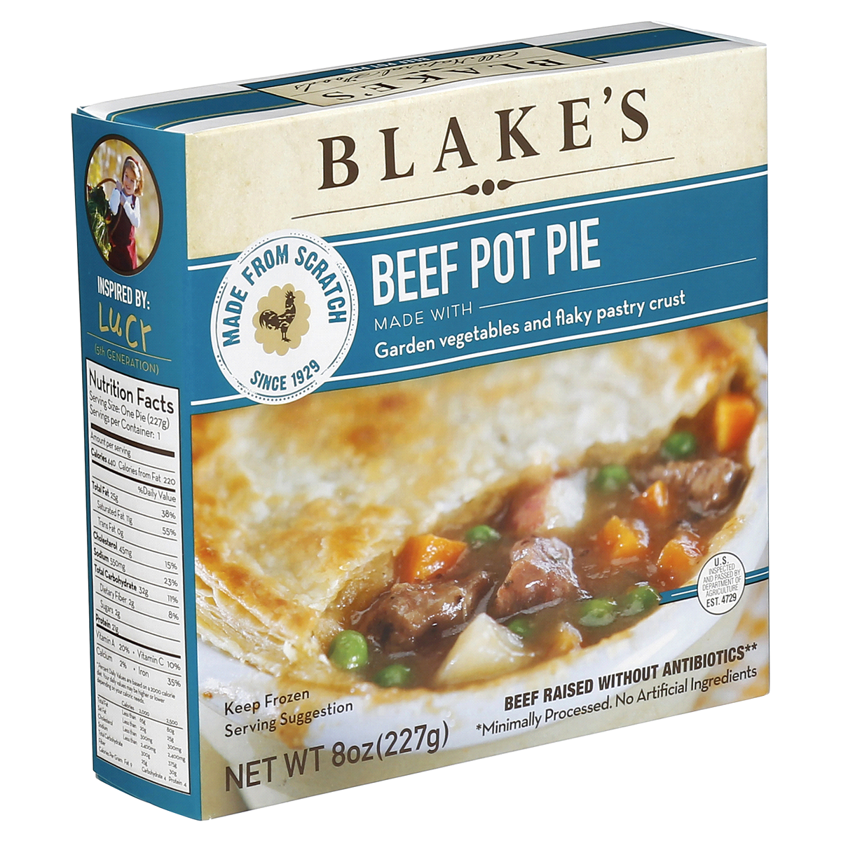 slide 5 of 7, BLAKE'S Beef Pot Pie with Garden Vegetables, All Natural, 8 oz., 8 oz