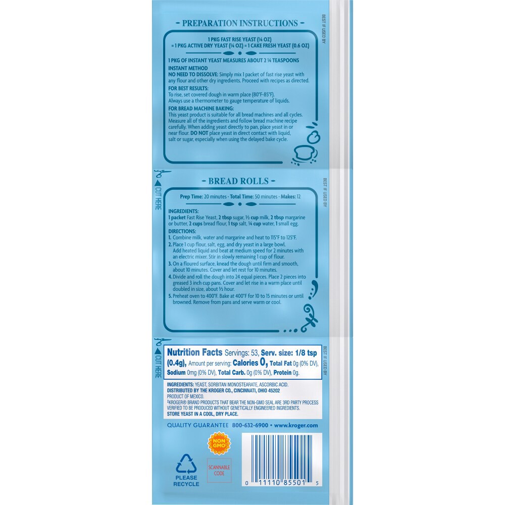 slide 2 of 4, Kroger Fast-Rising Instant Yeast, 0.75 oz