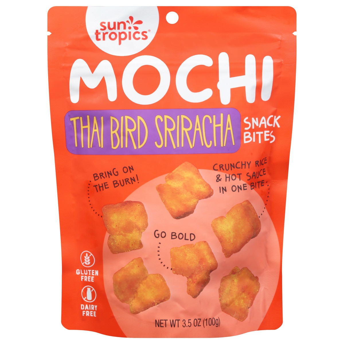 slide 1 of 9, Sun Tropics Thai Bird Sriracha Mochi Snack Bites 3.5 oz, 3.5 oz