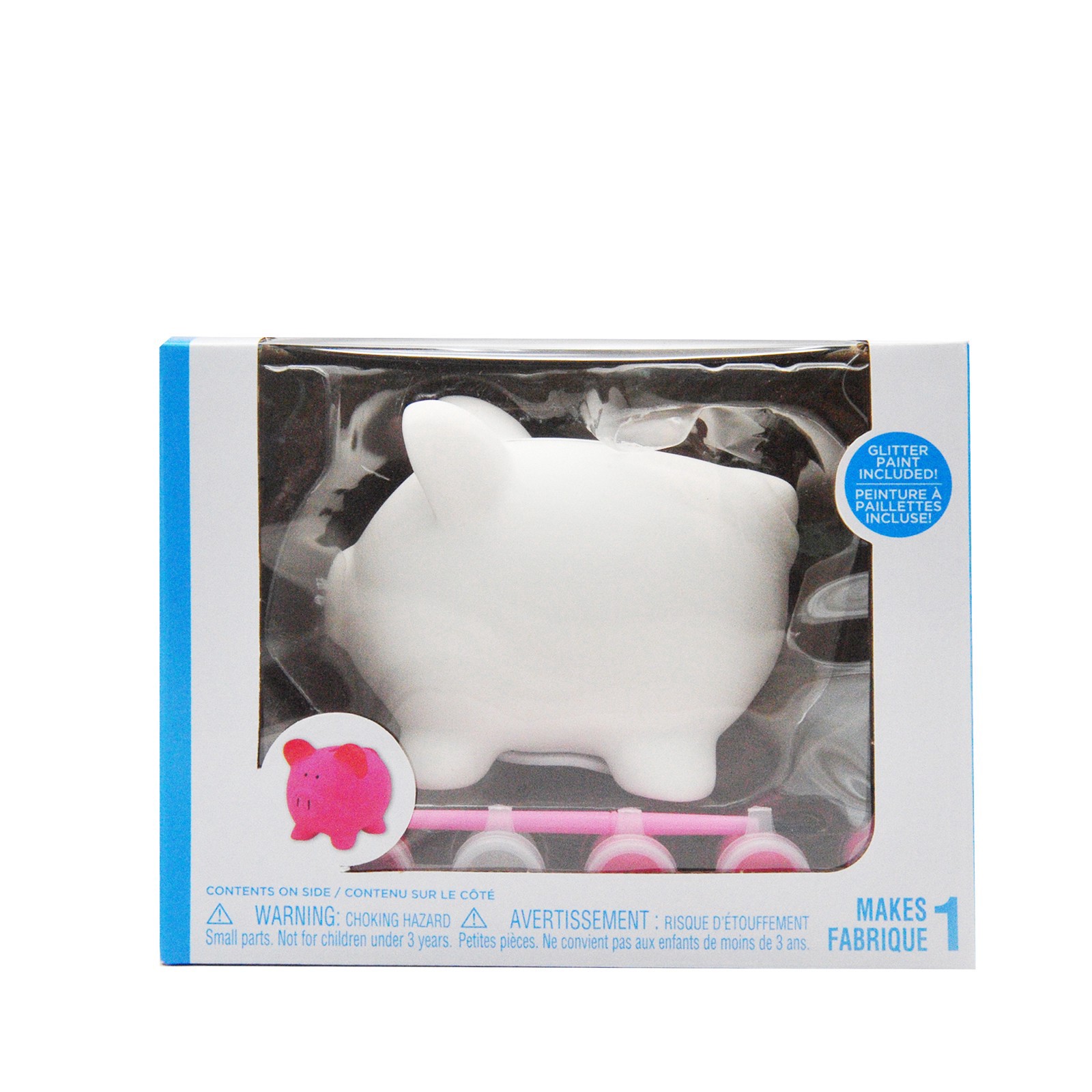 slide 3 of 4, 3d Piggy Bank Ceramic Kit By Creatology, 4.25 in x 3.15 in x 3.46 in