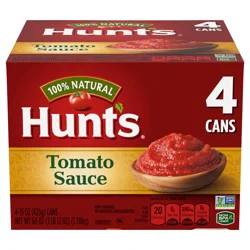 Hunt's 100% Natural Tomato Sauce, 4 Cans, 15 oz.