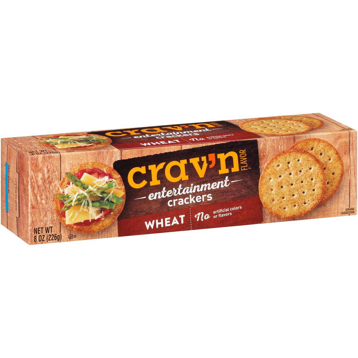 slide 6 of 9, Crav'n Flavor Wheat Entertainment Crackers 8 oz, 8 oz