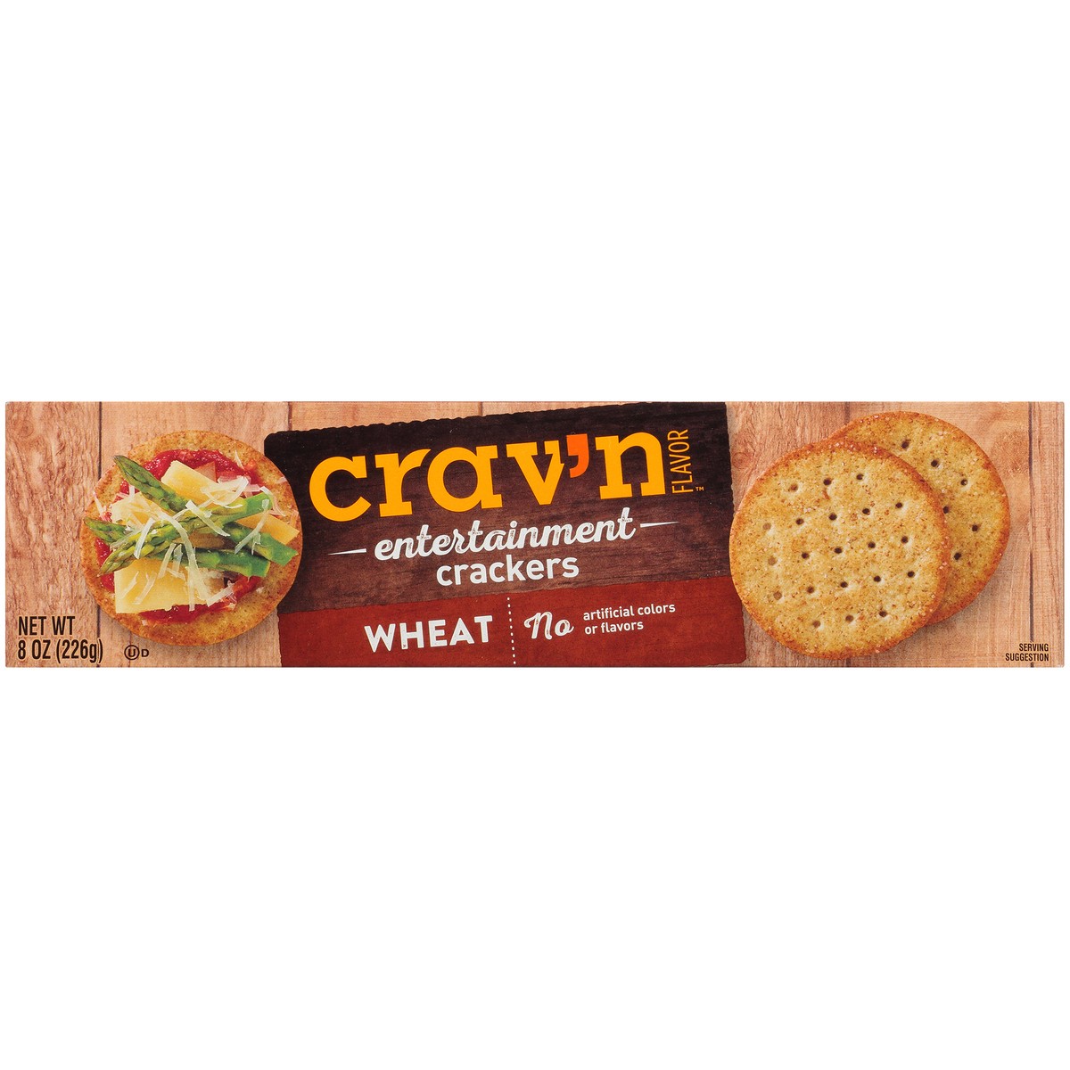 slide 3 of 9, Crav'n Flavor Wheat Entertainment Crackers 8 oz, 8 oz