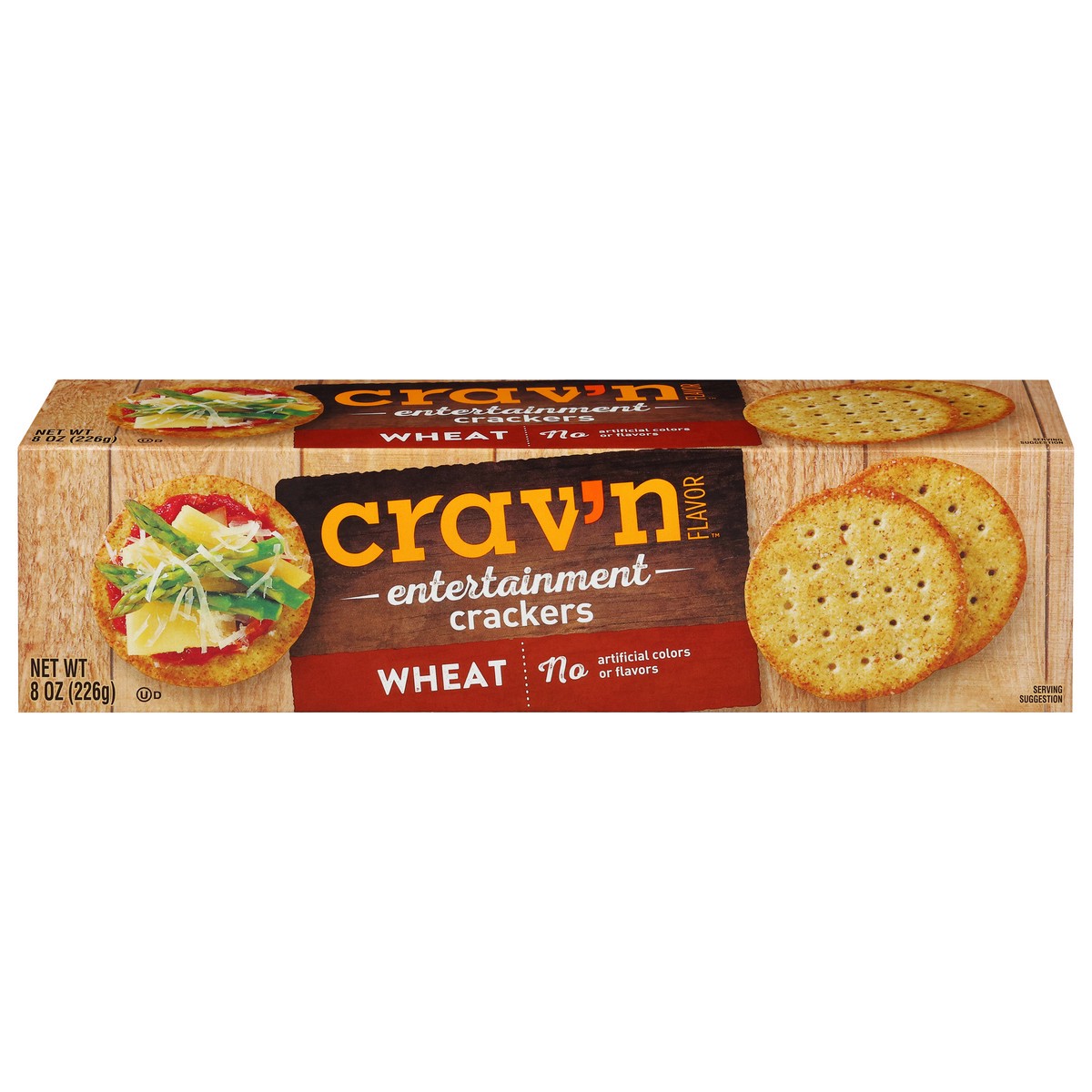 slide 1 of 9, Crav'n Flavor Wheat Entertainment Crackers 8 oz, 8 oz