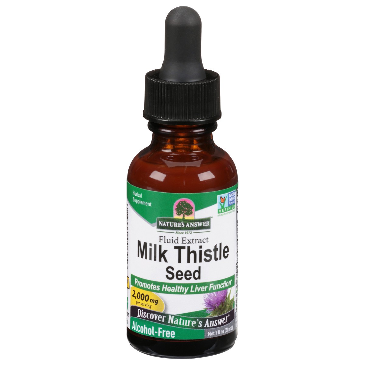 slide 1 of 1, Nature's Answer Milk Thistle, Super Concentrated, 2,000 mg, 1 oz