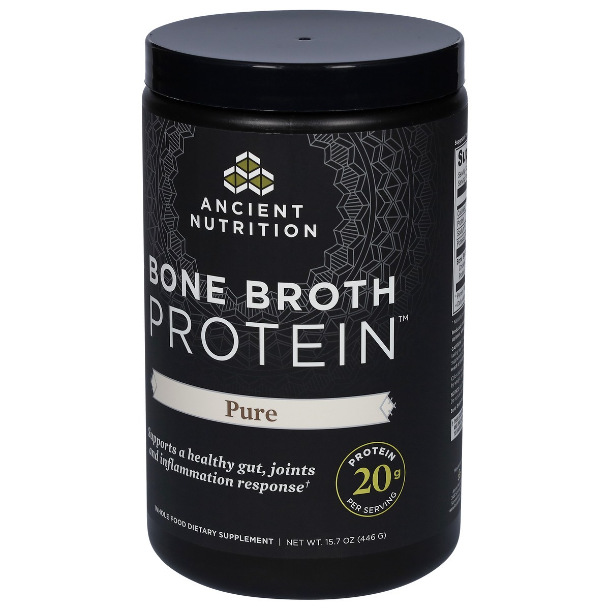 slide 2 of 9, Ancient Nutrition Pure Bone Broth Protein 15.7 oz, 15.7 oz