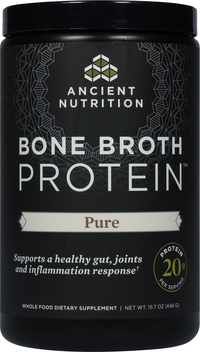 slide 7 of 9, Ancient Nutrition Pure Bone Broth Protein 15.7 oz, 15.7 oz