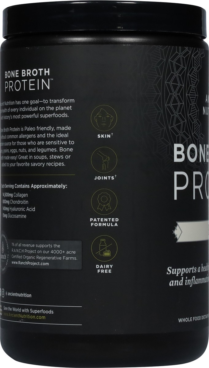 slide 8 of 9, Ancient Nutrition Pure Bone Broth Protein 15.7 oz, 15.7 oz