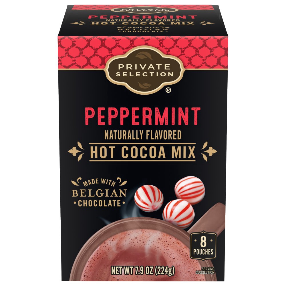 slide 1 of 4, Private Selection Hot Cocoa Mix Peppermint, 8 ct / 7.9 oz