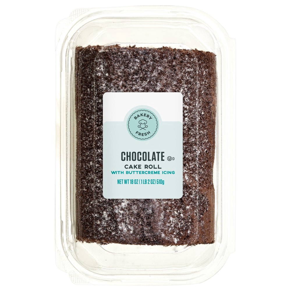 slide 1 of 2, Bakery Fresh Chocolate Cake Roll Iced, 18 oz