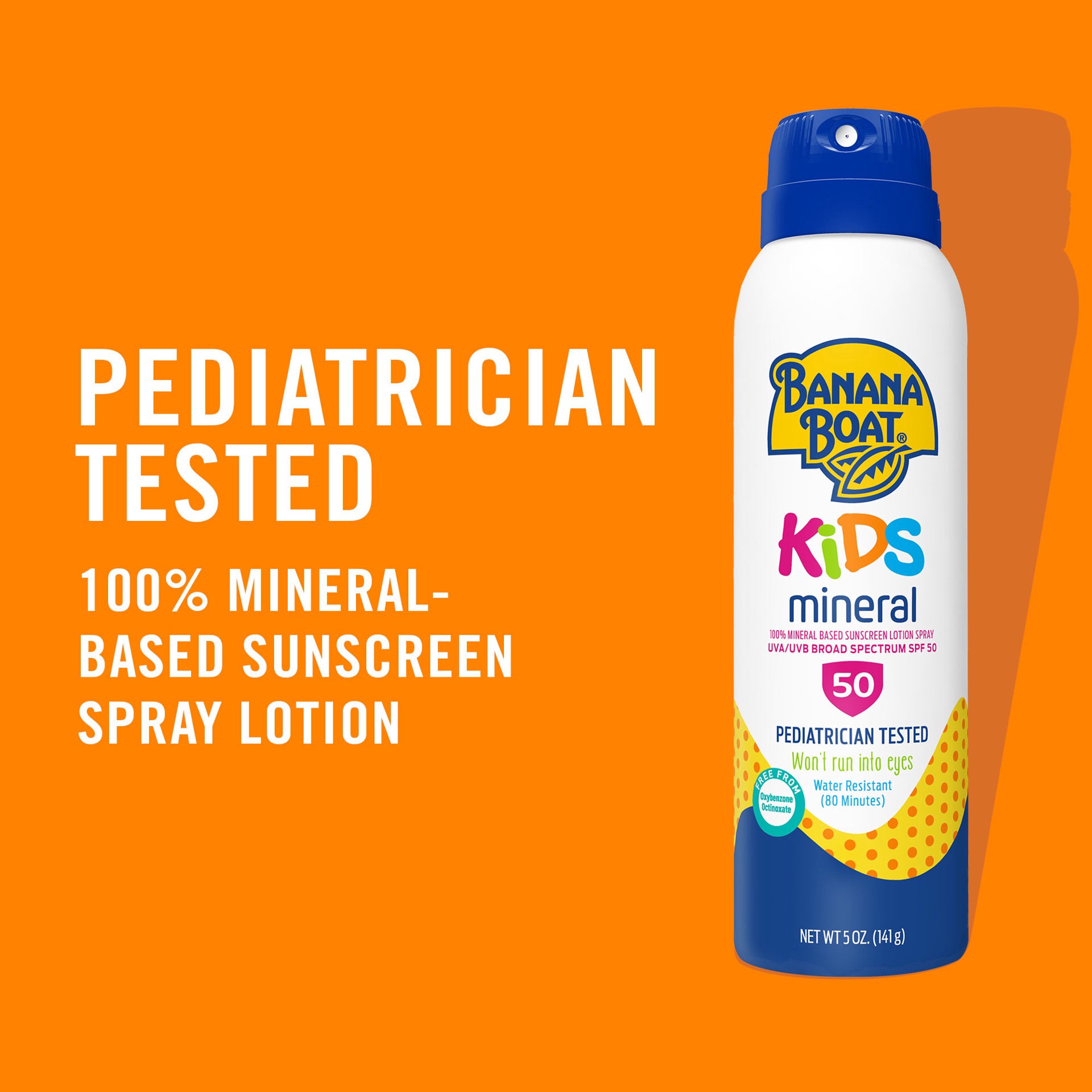 slide 8 of 8, Banana Boat 100% Mineral Kids C-Spray SPF 50, 5oz, 5 oz