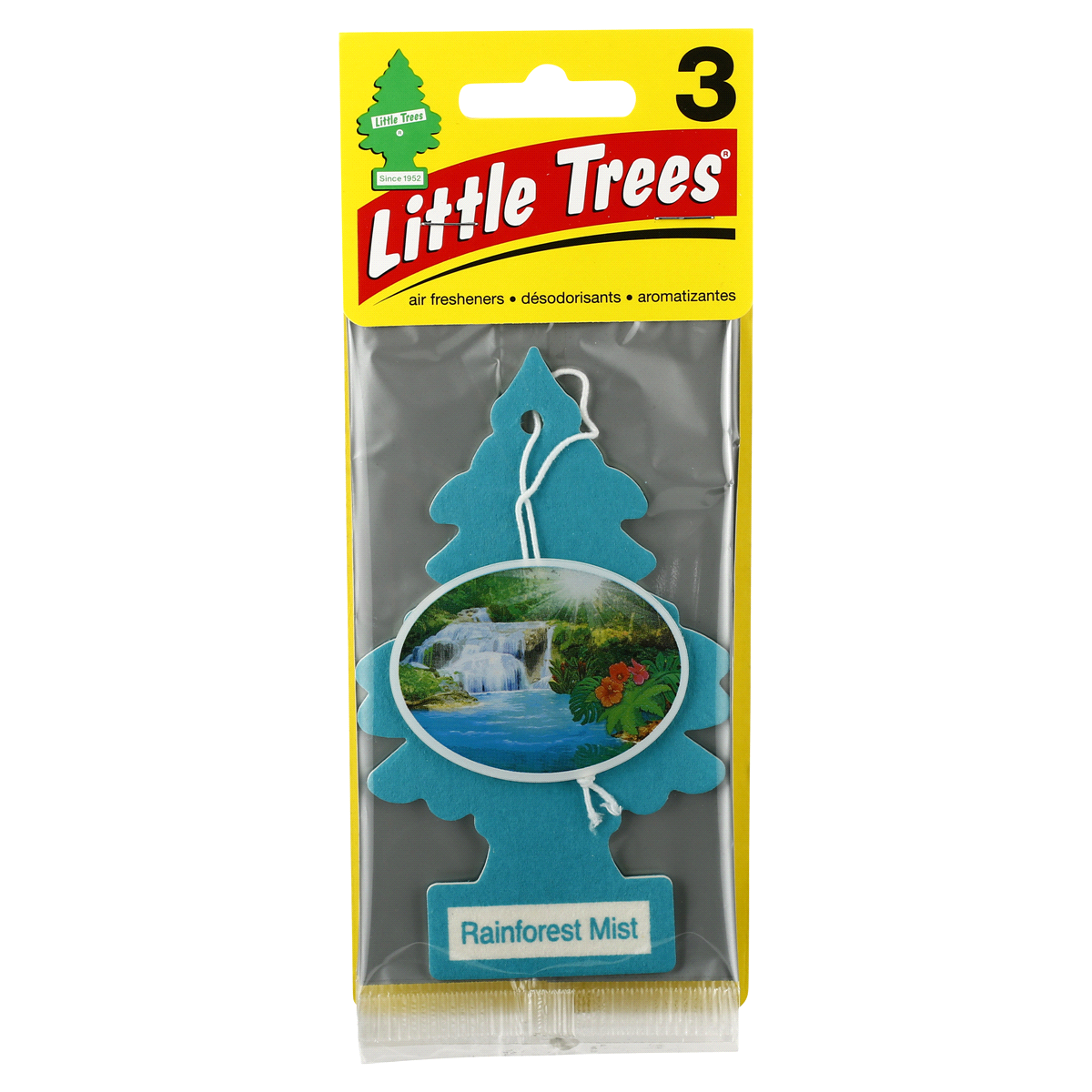 slide 1 of 1, Little Trees Rainforest Mist Air Freshener, 3 ct