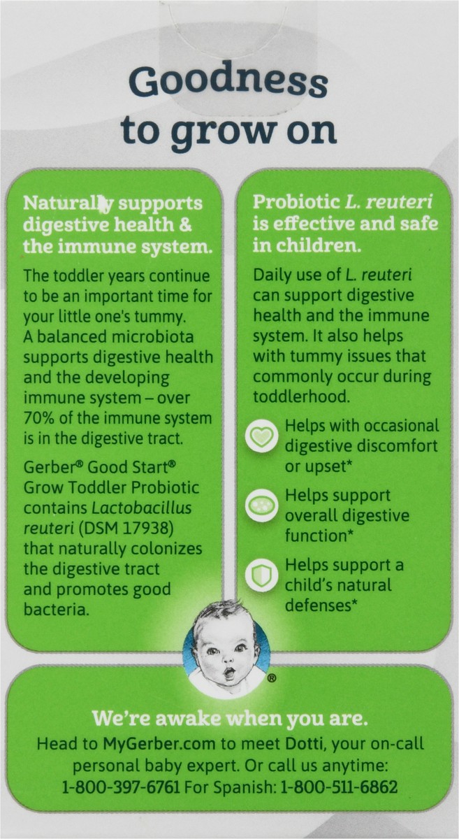 slide 7 of 9, Good Start Grow Toddler Digestive & Immune Support Probiotic Dietary Supplement, 0.31 oz