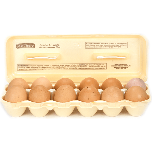 slide 1 of 1, Best Choice Grade A Brown Large Eggs, 12 ct