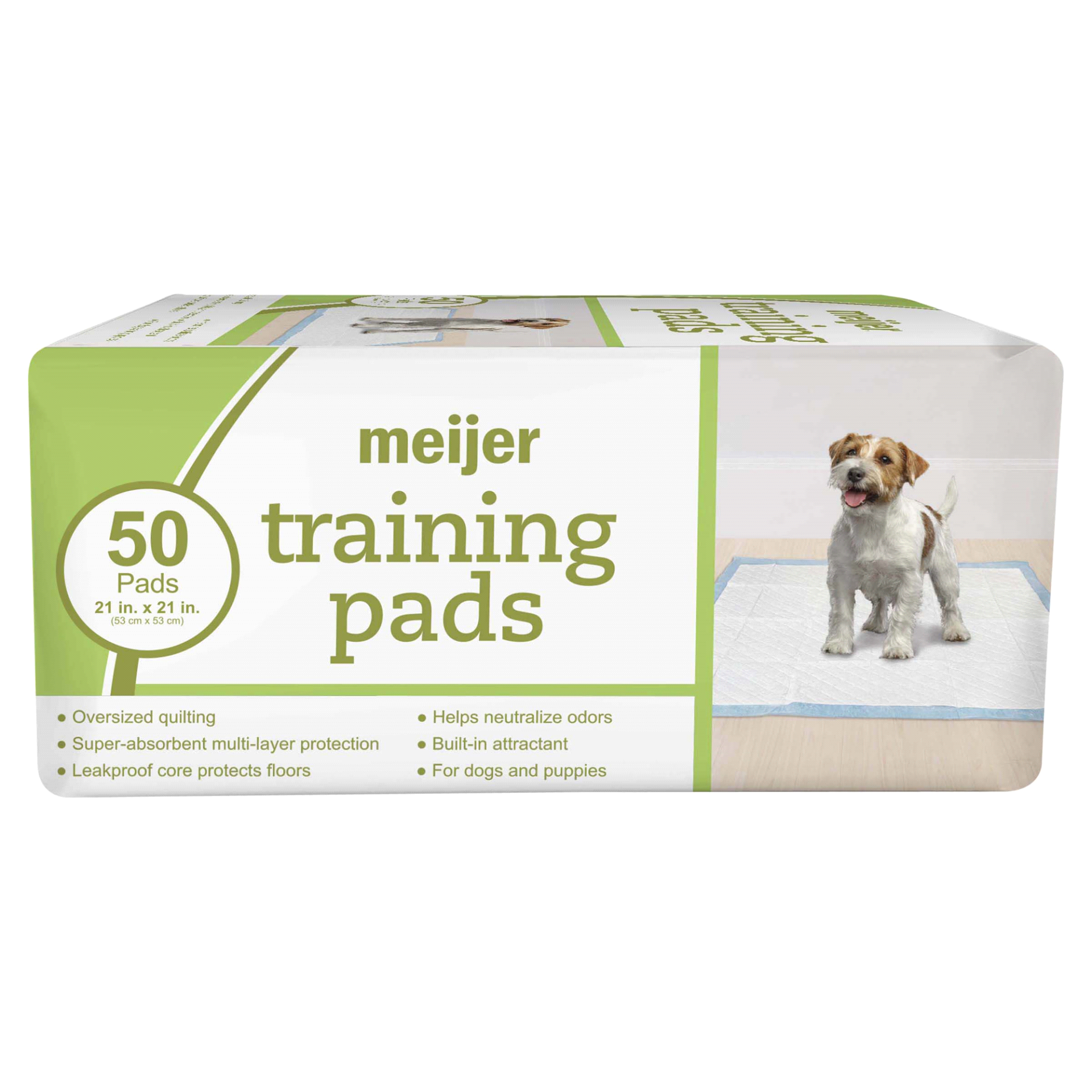 slide 1 of 17, Meijer Pet Training Pads, 21, 50 ct