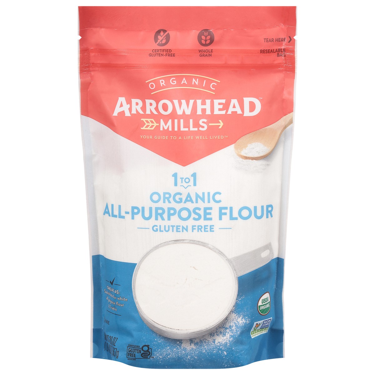 slide 1 of 11, Arrowhead Mills Organic Gluten Free All-Purpose Flour 20 oz, 20 oz