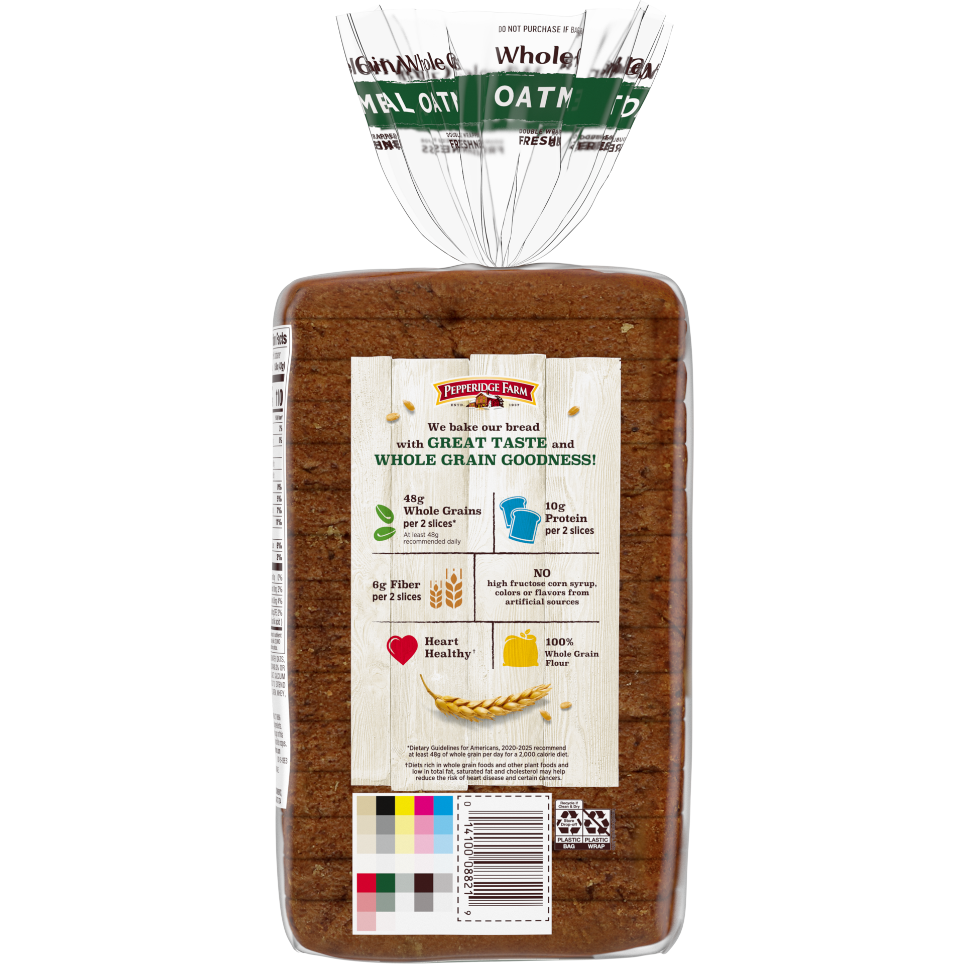 slide 4 of 5, Pepperidge Farm Whole Grain Oatmeal Bread, 24 Oz Loaf, 24 oz