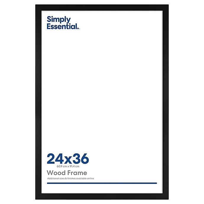 slide 1 of 2, Simply Essential Gallery Wall Wood Picture Frame - Black, 24 in x 36 in