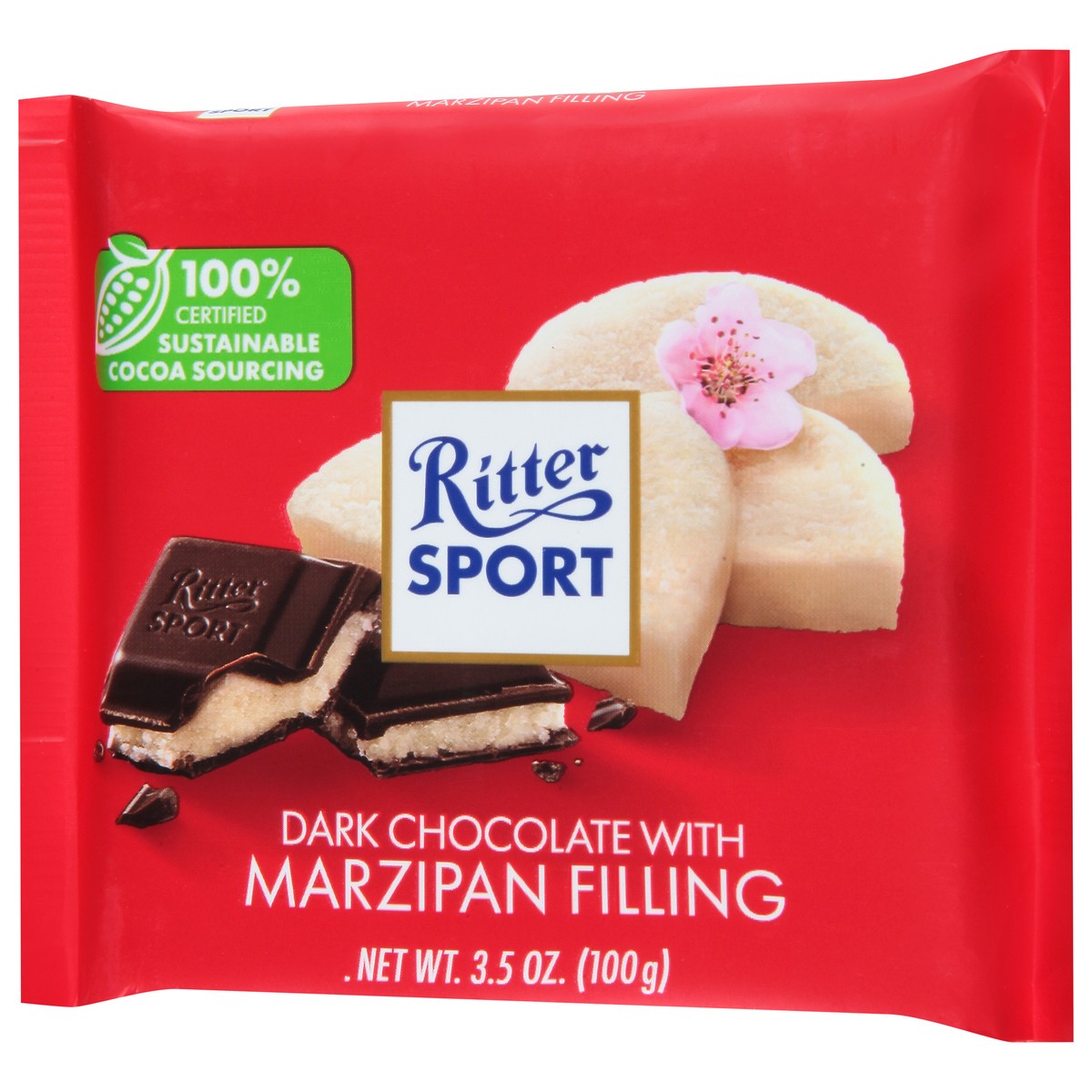 slide 6 of 9, Ritter Sport Dark Chocolate with Marzipan Filling 3.5 oz, 3.5 oz