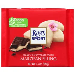 Ritter Sport Dark Chocolate with Marzipan Filling 3.5 oz