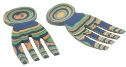 Island Bamboo Peacock Salad Hands