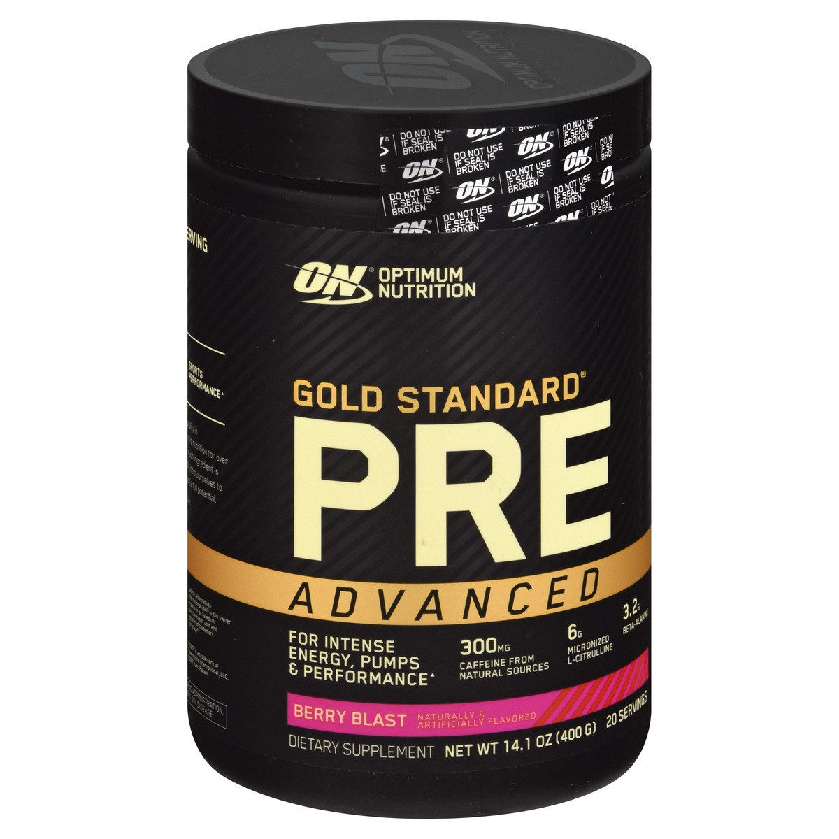 slide 12 of 12, Optimum Nutrition Gold Standard Advanced Berry Blast Pre-Workout 14.1 oz, 14.1 oz