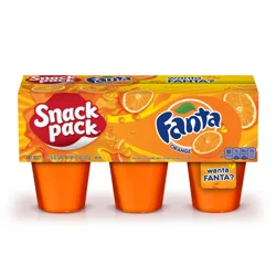 Snack Pack Fanta Orange Juicy Gels 6 - 3.25 oz Cups