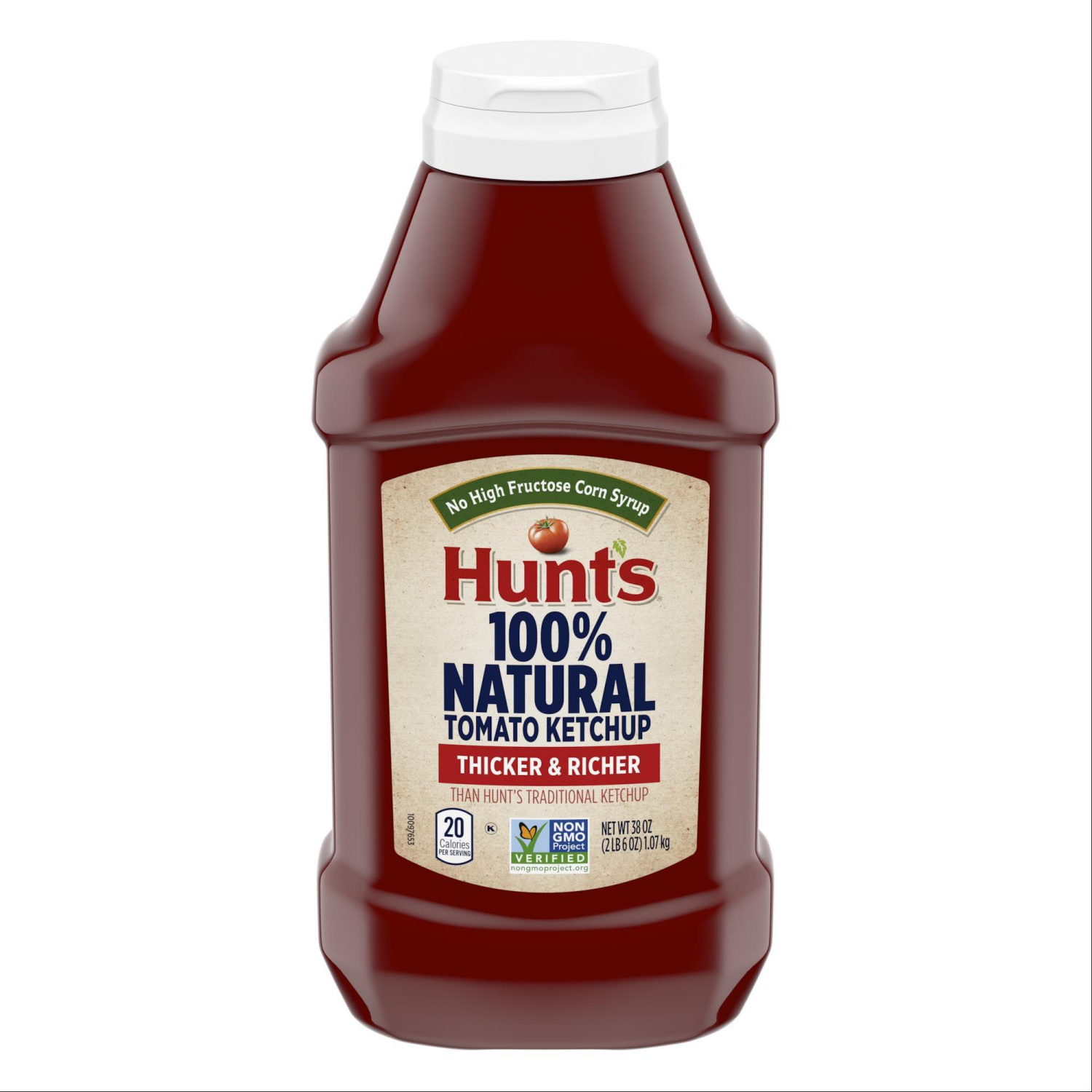slide 1 of 7, Hunt's 100% Natural Thicker & Richer Tomato Ketchup 38 oz, 38 oz