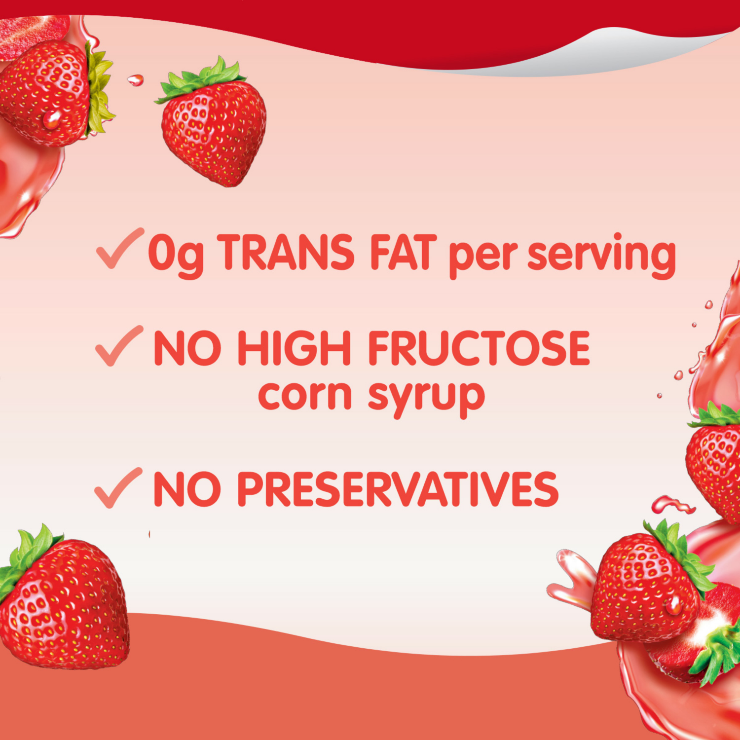 slide 2 of 4, Snack Pack Sugar Free Strawberry Flavored Juicy Gels, 3.25 oz Snack Cups, 4 Count, 4 ct