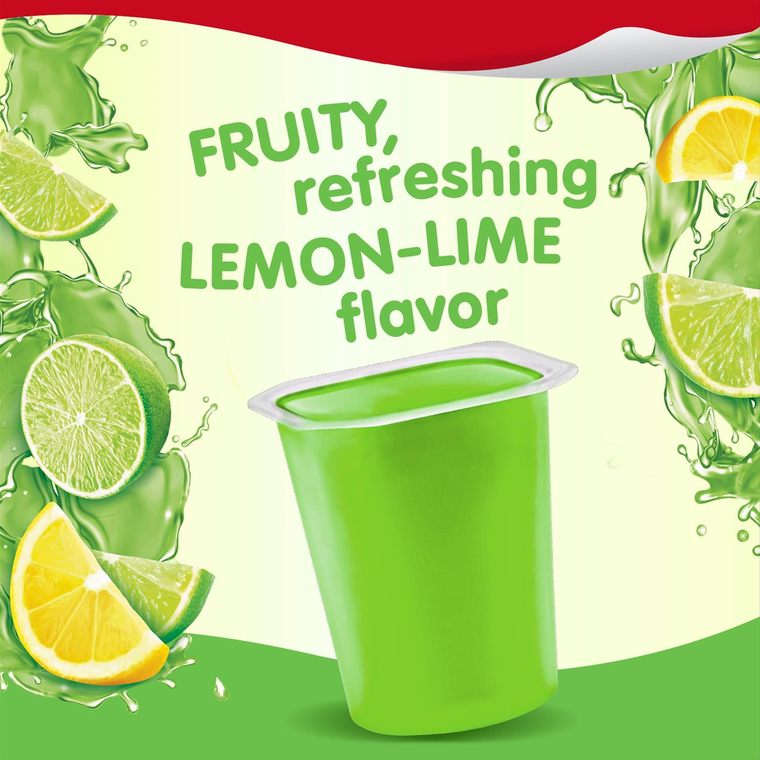 slide 7 of 7, Snack Pack Lemon Lime Flavored Juicy Gels, 6 Count Snack Cups, 6 ct