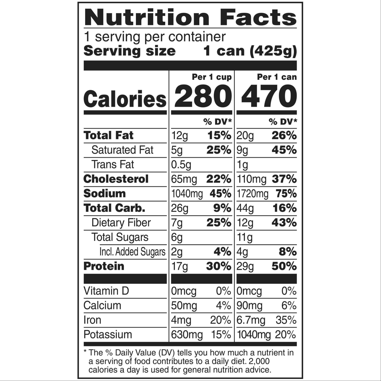 slide 2 of 4, Wendy's Chili With Beans, 29g Protein Per Serving, Canned Chili, 15 oz. Can, 15 oz