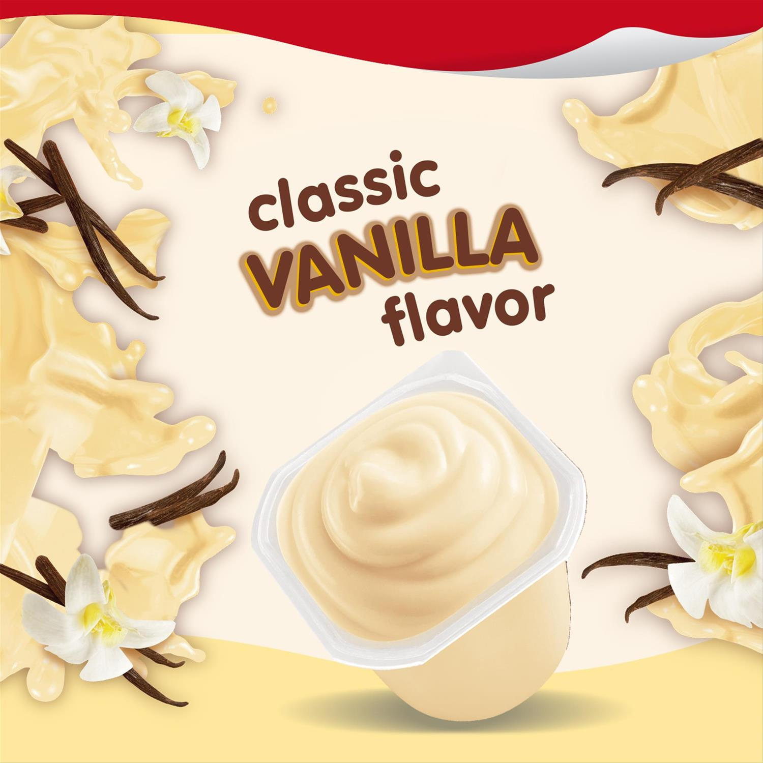 slide 5 of 5, Snack Pack Zero Sugar Vanilla Pudding, 3.25 oz Pudding Cups, 4 Count, 4 ct