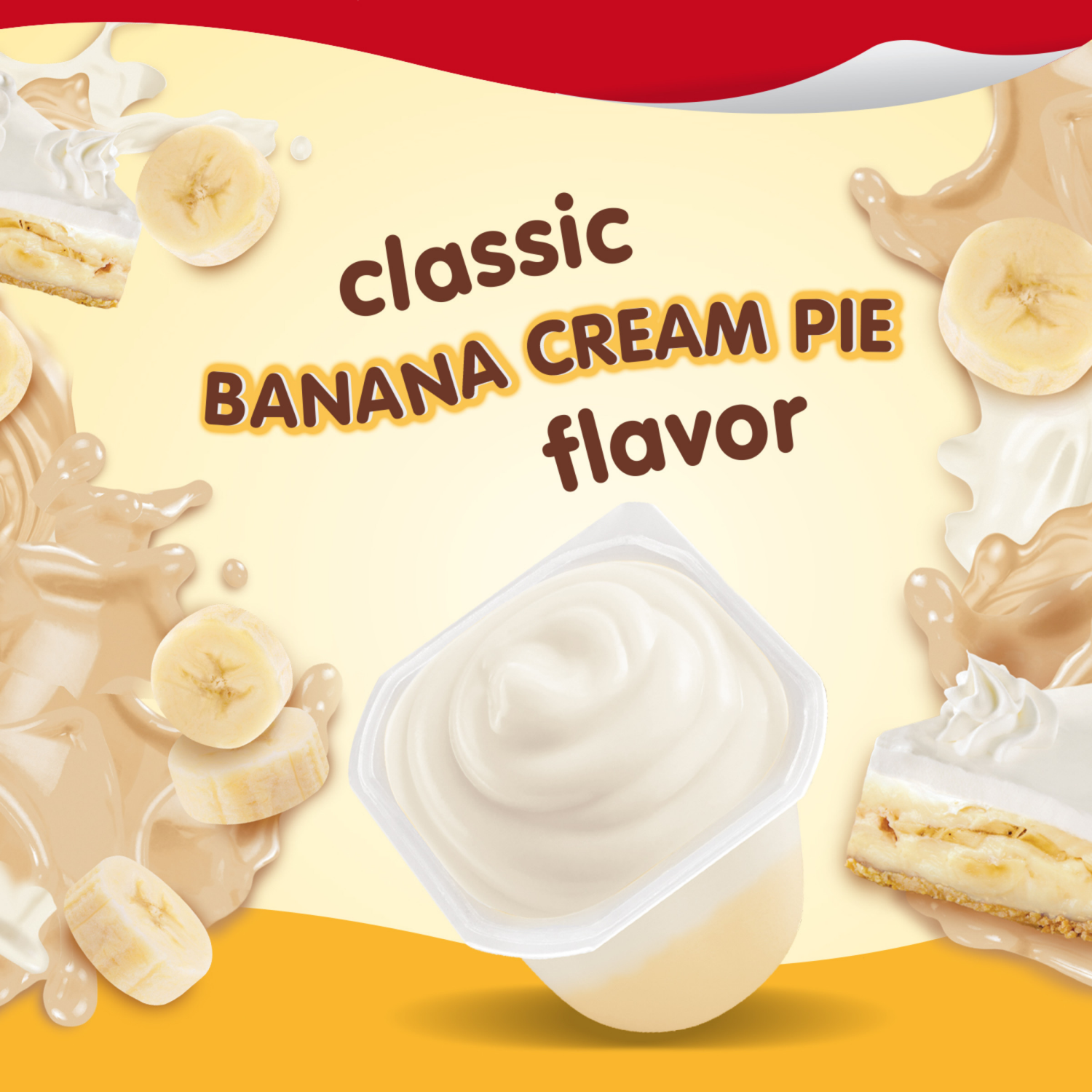 slide 4 of 5, Snack Pack Banana Cream Pie Flavored Pudding, 3.25 oz Pudding Cups, 4 Count, 4 ct