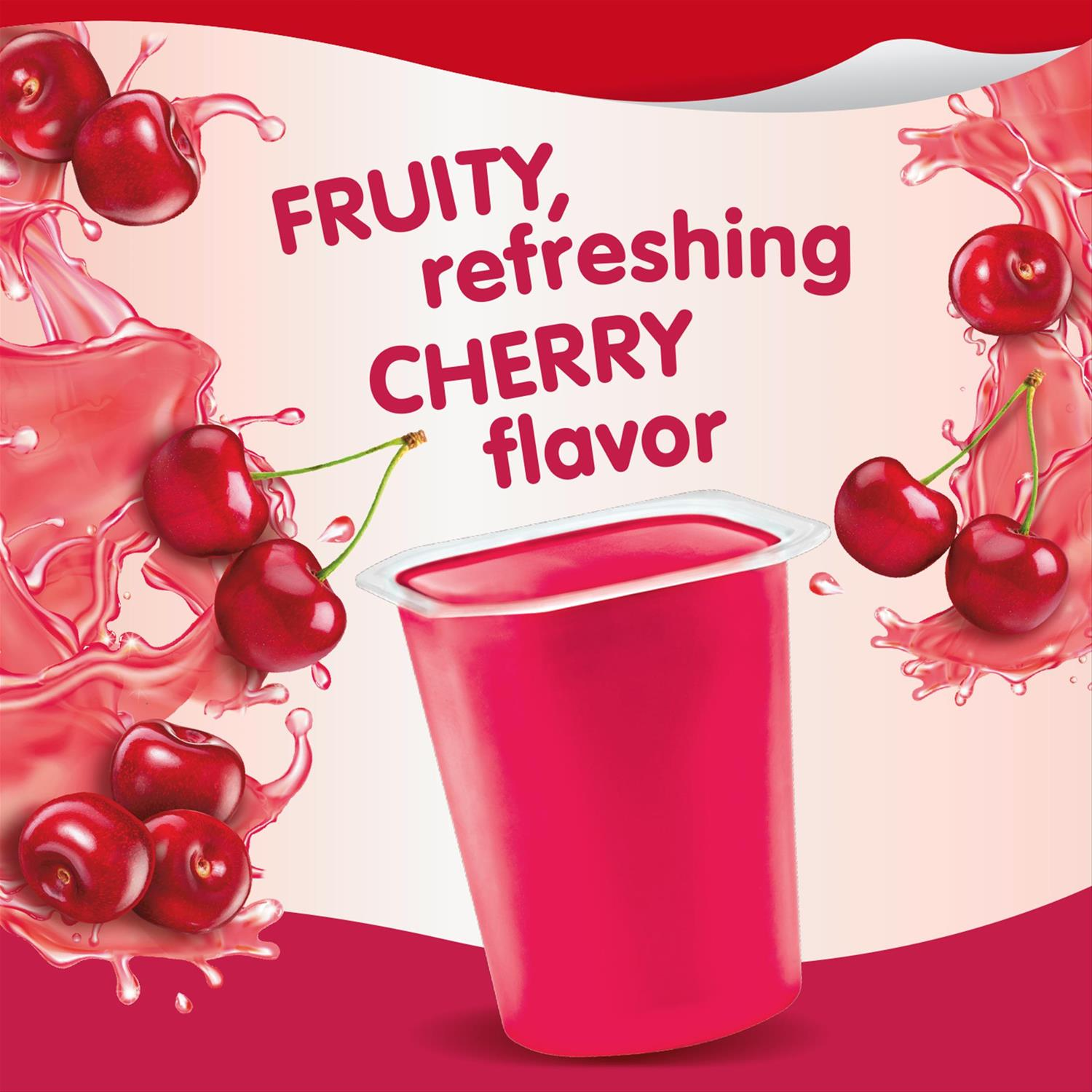 slide 8 of 8, Snack Pack Sugar Free Cherry Flavored Juicy Gels, 3.25 oz Snack Cups, 4 Count, 4 ct