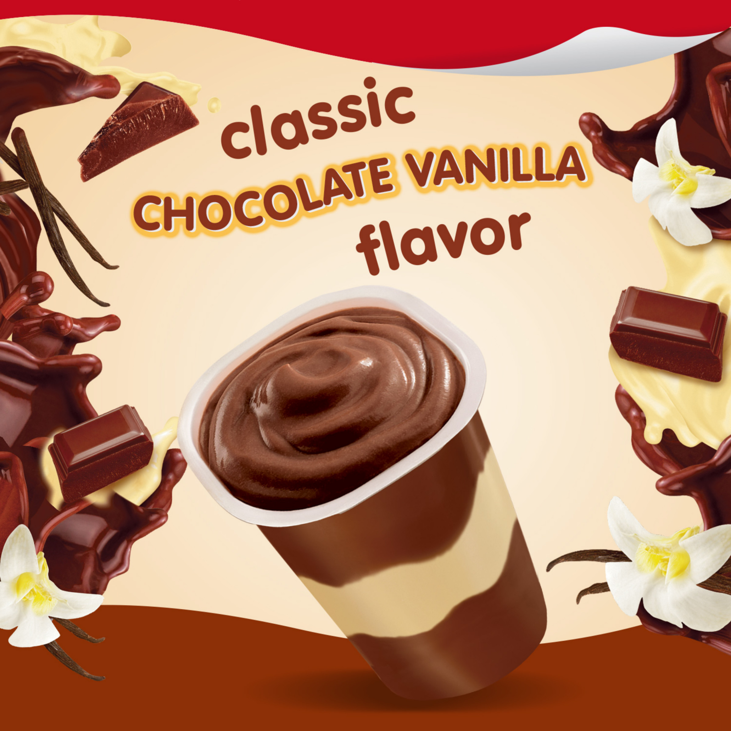 slide 4 of 5, Snack Pack Super Size Chocolate Vanilla Flavored Pudding, 5.5 oz Pudding Cups, 6 Count, 6 ct