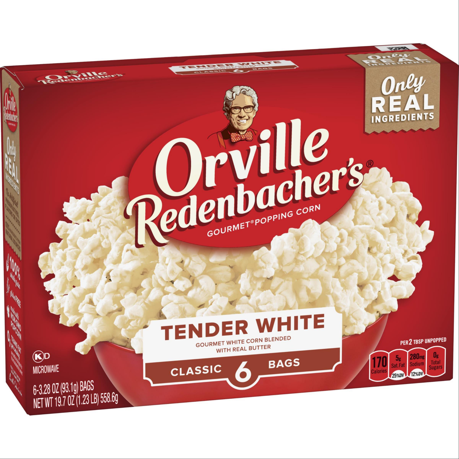 slide 5 of 7, Orville Redenbacher's 6 Classic Bags Tender White Popping Corn 6 ea, 6 ct