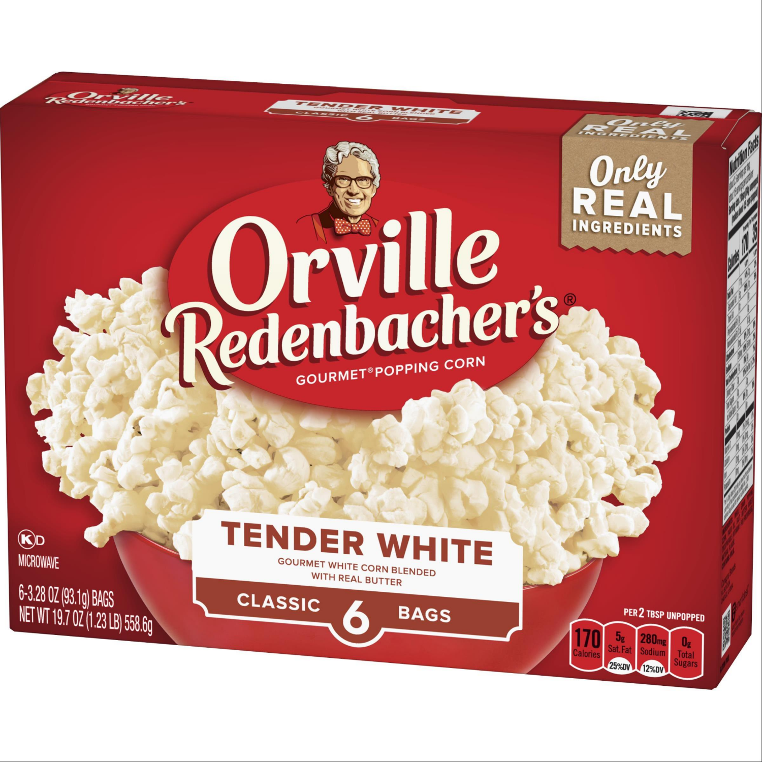 slide 6 of 7, Orville Redenbacher's 6 Classic Bags Tender White Popping Corn 6 ea, 6 ct