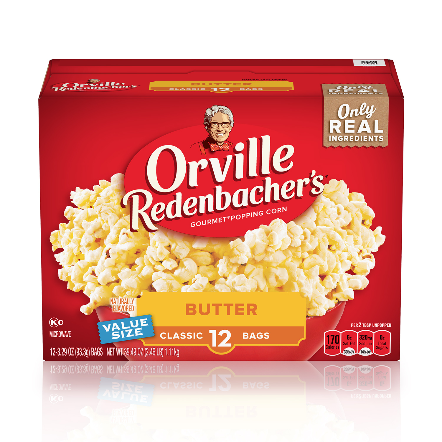 slide 1 of 7, Orville Redenbacher's Butter Popcorn, 3.29 Ounce Classic Bag, 12-Count - 12 ct, 12 ct