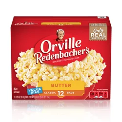 Orville Redenbacher's Butter Popcorn, 3.29 Ounce Classic Bag, 12-Count - 12 ct