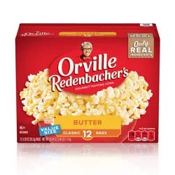 Orville Redenbacher's Butter Popcorn, 3.29 Ounce Classic Bag, 12-Count - 12 ct