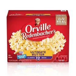 Orville Redenbacher's Ultimate Butter Popcorn, Classic Bag- 12 ct
