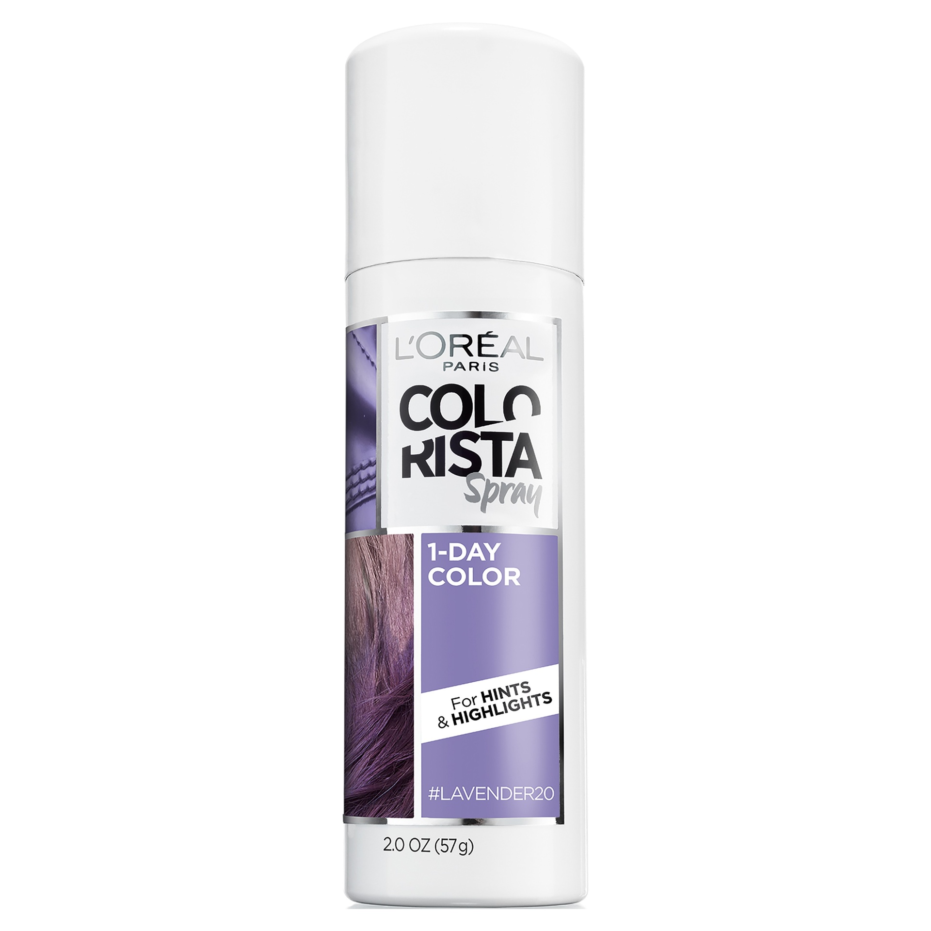 slide 1 of 5, L'Oréal Colo Rista Spray 1 Day Color #Lavender20, 2 oz