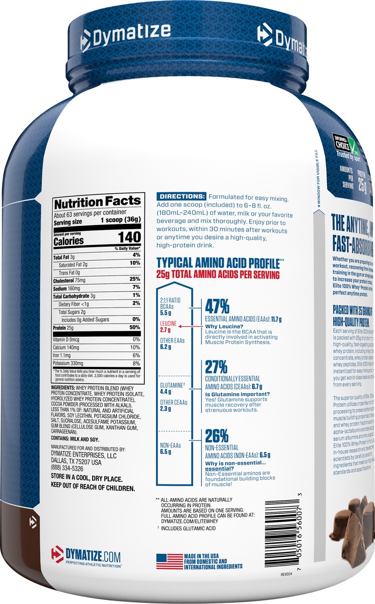 slide 6 of 8, Dymatize 100% Whey Rich Chocolate Protein Powder 5 oz, 5 oz