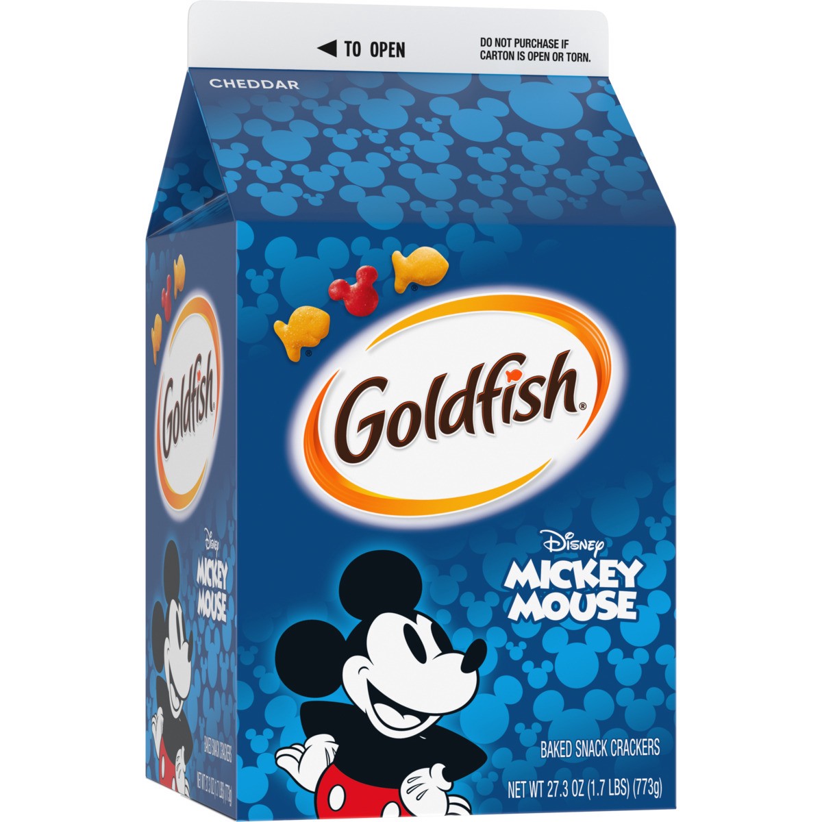slide 7 of 12, Goldfish Disney Mickey Mouse Cheddar Crackers, Snack Crackers, 27.3 oz carton, 27.3 oz