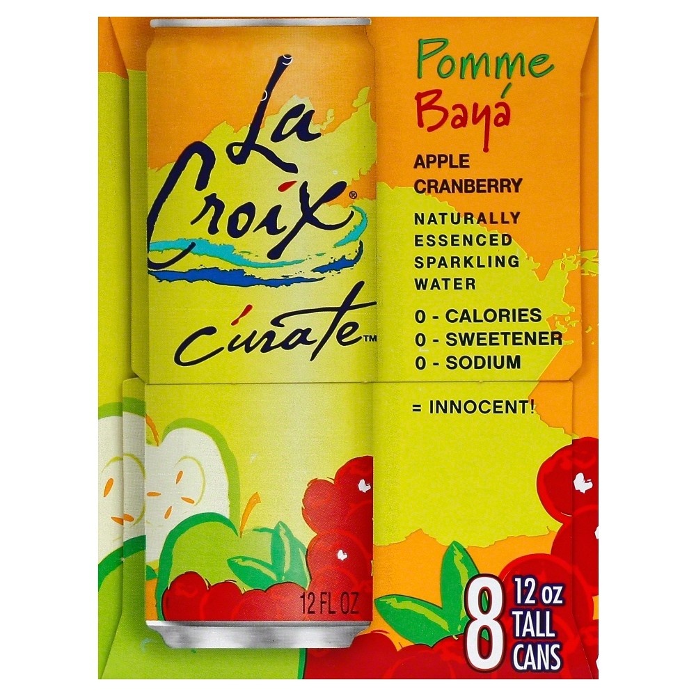 slide 8 of 10, La Croix Apple Cranberry Sparkling Water 8 Cans 355 ml Can 8 ea, 12 fl oz