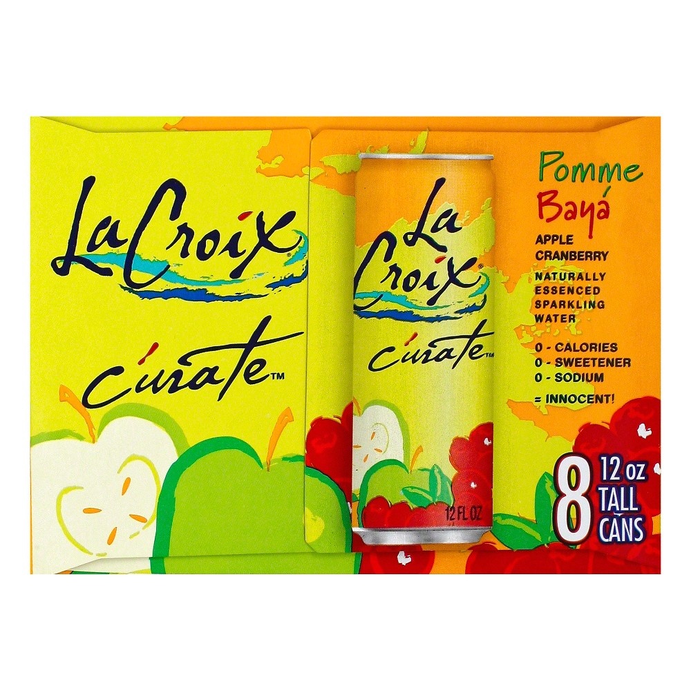 slide 10 of 10, La Croix Apple Cranberry Sparkling Water 8 Cans 355 ml Can 8 ea, 12 fl oz