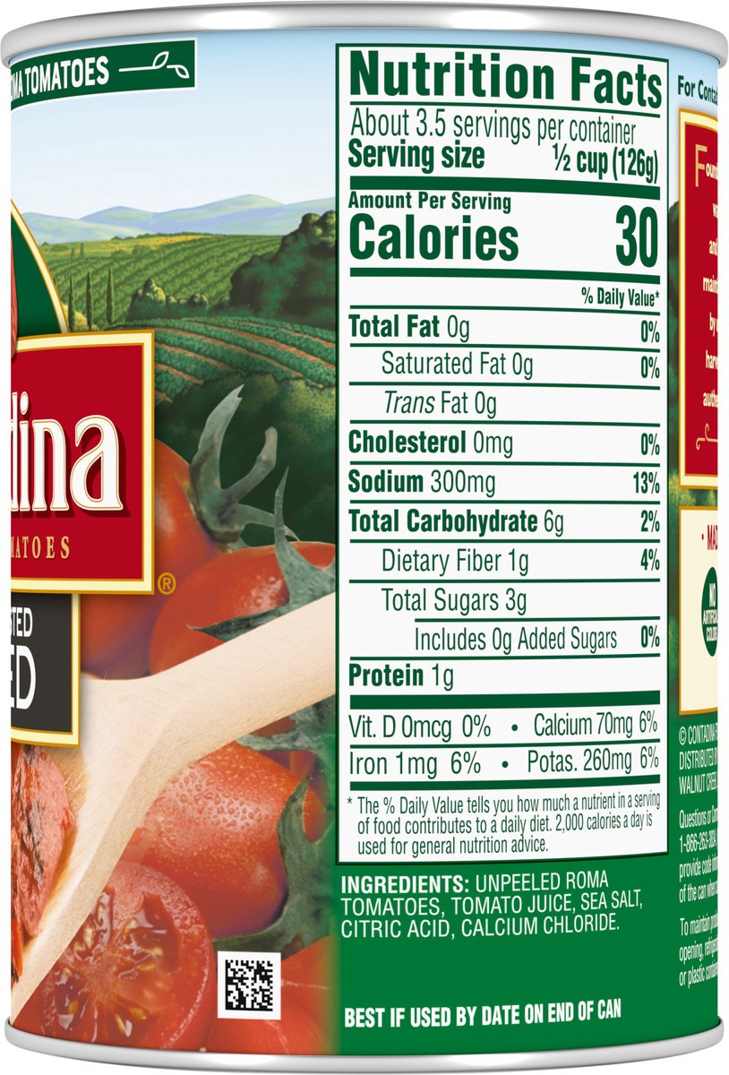 slide 7 of 12, Contadina Fire Roasted Diced Tomatoes 14.5 oz., Can, 14.5 oz