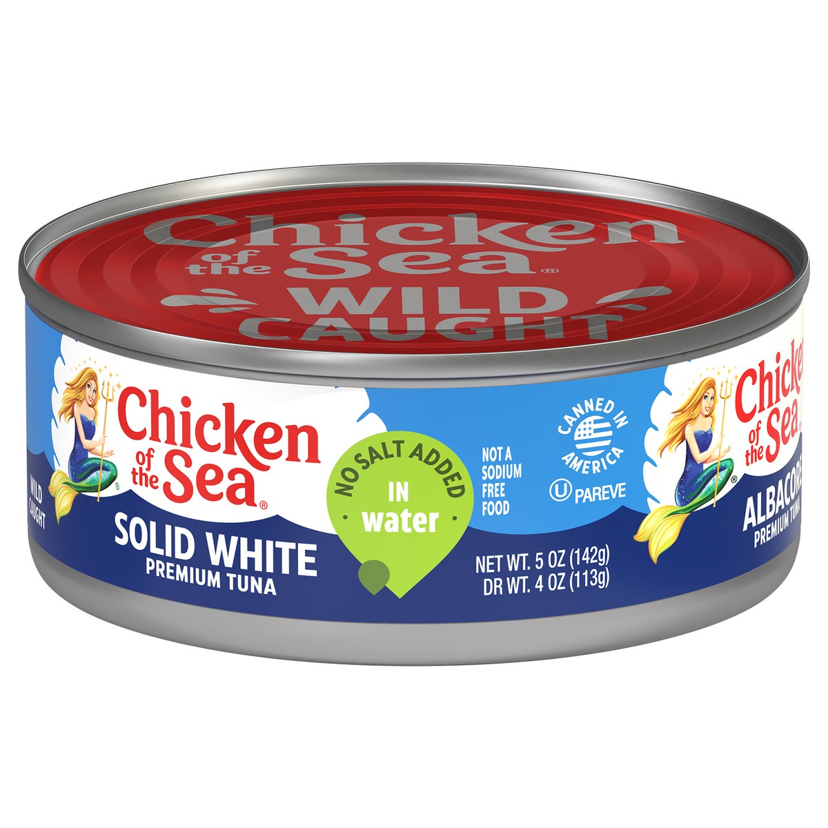 slide 6 of 7, Chicken of the Sea No Salt Added Albacore Premium Tuna in Water 5 oz, 5 oz