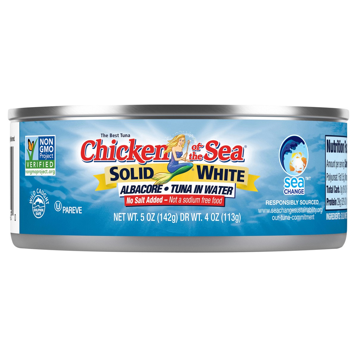 slide 4 of 7, Chicken of the Sea No Salt Added Albacore Premium Tuna in Water 5 oz, 5 oz