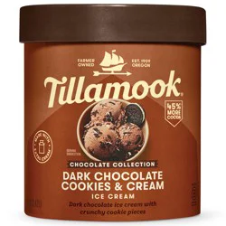 Tillamook Dark Chocolate Cookies & Cream Ice Cream 1.5 qt